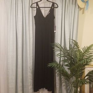 NWT Black V Neck Maxi Dress Petite M